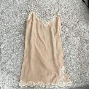LIGHT PINK SATIN SLIP DRESS